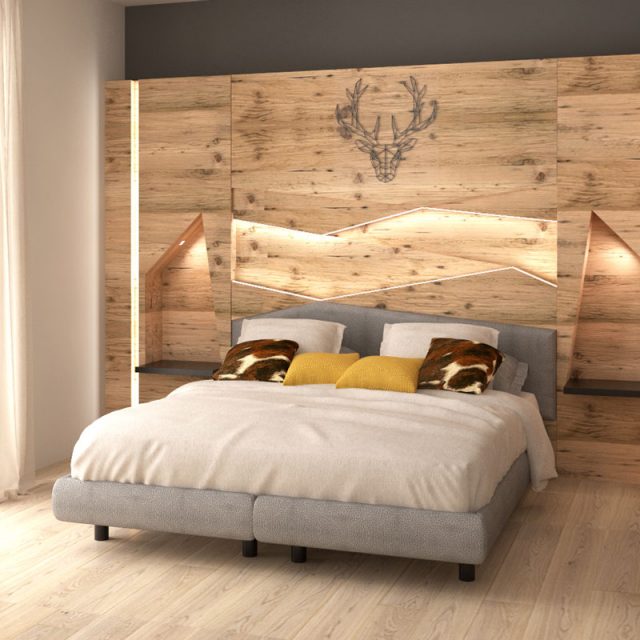 progetto 3d hotel montagna