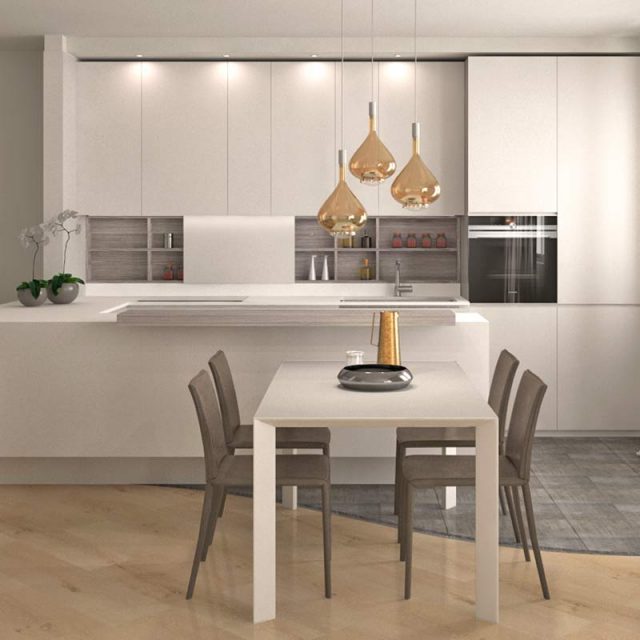 render cucina stile minimal